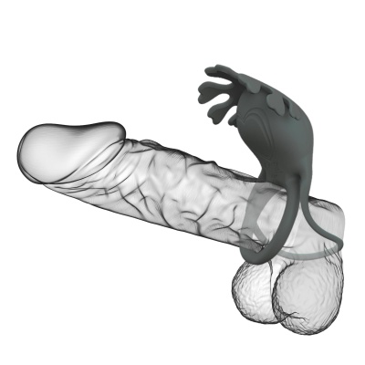 Wibrujący pierścień erekcyjny Master Ring - 7 trybów, regulowany obwód, silikon medyczny, ładowanie USB - 1 2