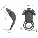 Wibrujący pierścień erekcyjny Master Ring - 7 trybów, regulowany obwód, silikon medyczny, ładowanie USB - 8