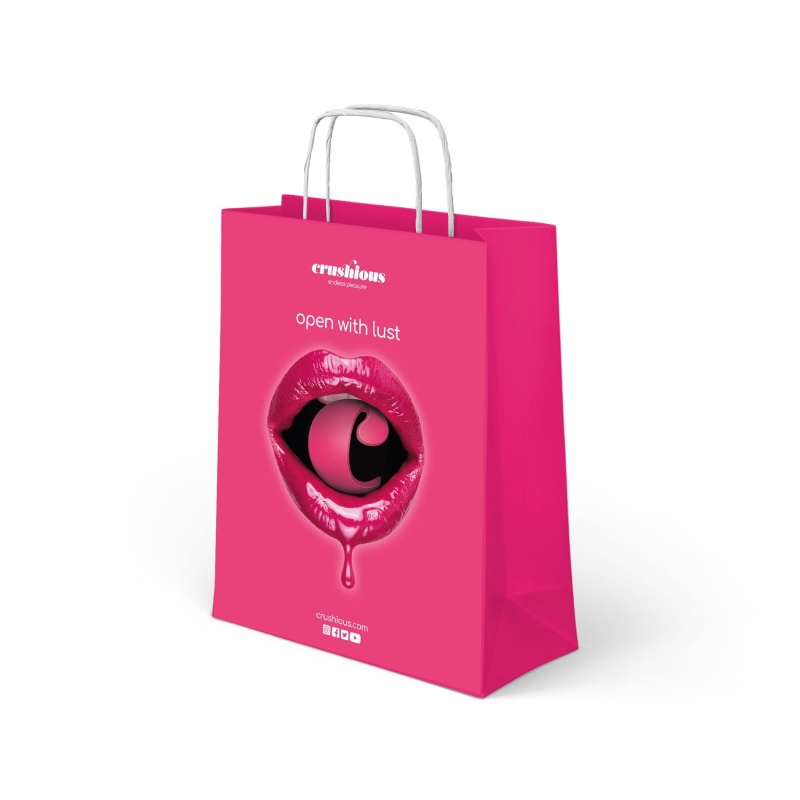 Torba papierowa Crushious Small 23 cm różowa - 1