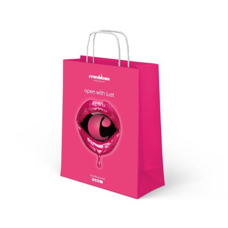 Torba papierowa Crushious Small 23 cm różowa - 1