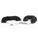 Kajdanki z futerkiem Fetish Pleasure czarne 19x7,5 cm - 2