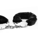 Kajdanki z futerkiem Fetish Pleasure czarne 19x7,5 cm - 3