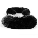 Kajdanki z futerkiem Fetish Pleasure czarne 19x7,5 cm - 4