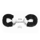 Kajdanki z futerkiem Fetish Pleasure czarne 19x7,5 cm - 6