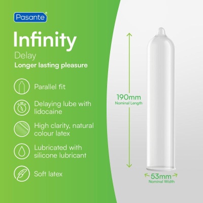 Prezerwatywa opóźniająca InfinityX Delay 53 mm przezroczysta 1 sztuka - 1 2