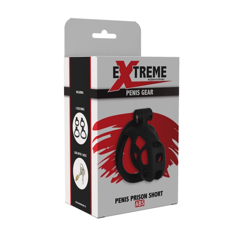 Penis Prison Cock Cage Short – klatka na penisa z zamkiem 8 cm - 2