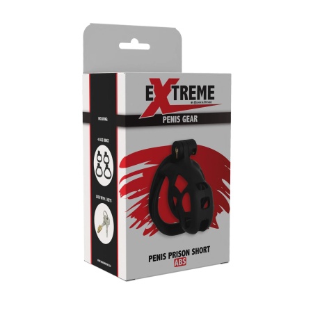 Penis Prison Cock Cage Short – klatka na penisa z zamkiem 8 cm - 2