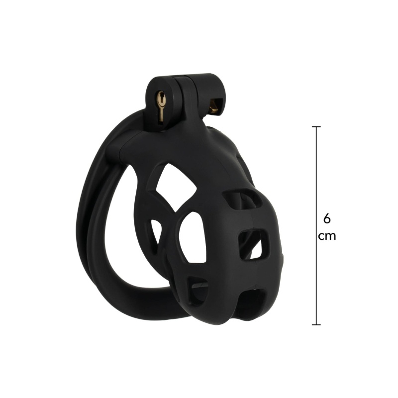 Penis Prison Cock Cage Short – klatka na penisa z zamkiem 8 cm - 4