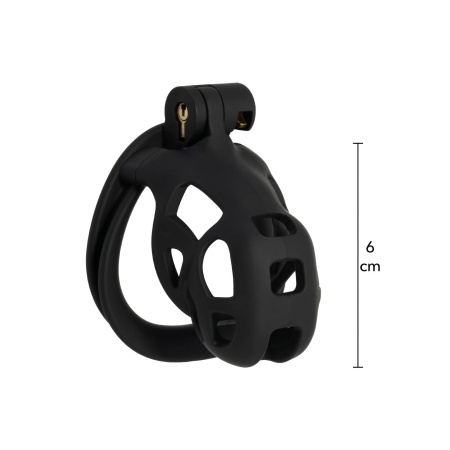 Penis Prison Cock Cage Short – klatka na penisa z zamkiem 8 cm - 4