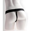 Wydrążony strap-on FF 6 Hollow z wibracją o 10 trybach, regulowanym pasem i jądrami, długość 17,8 cm, średnica wewnętrzna 4,1 cm - 6