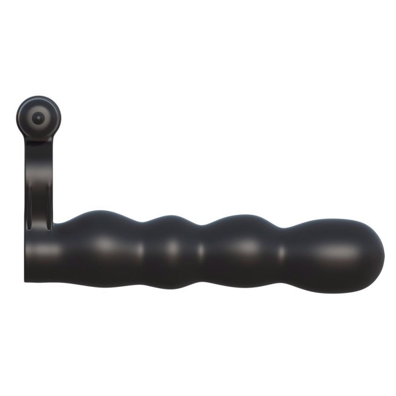 Pierścień penisa z dildo analnym Posable Partner Double Pen – wodoodporny wibrobullet, dildo 12,7 cm, pierścień Ø 3 cm - 3