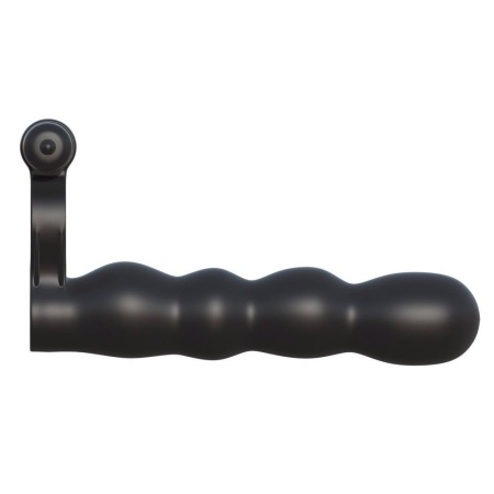 Pierścień penisa z dildo analnym Posable Partner Double Pen – wodoodporny wibrobullet, dildo 12,7 cm, pierścień Ø 3 cm - 3