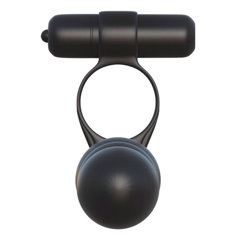 Pierścień penisa z dildo analnym Posable Partner Double Pen – wodoodporny wibrobullet, dildo 12,7 cm, pierścień Ø 3 cm - 6