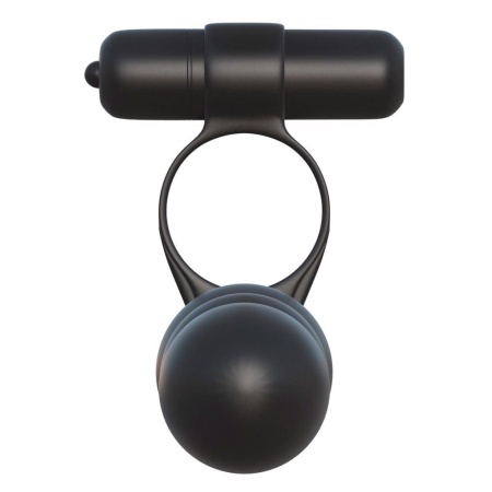 Pierścień penisa z dildo analnym Posable Partner Double Pen – wodoodporny wibrobullet, dildo 12,7 cm, pierścień Ø 3 cm - 6