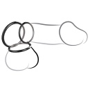 Zestaw 3 elastycznych pierścieni na prącie Silicone 3 Ring Stamina Set – silikon, średnice 5,1 / 4 / 3,2 cm, regulacja ucisku, b - 3