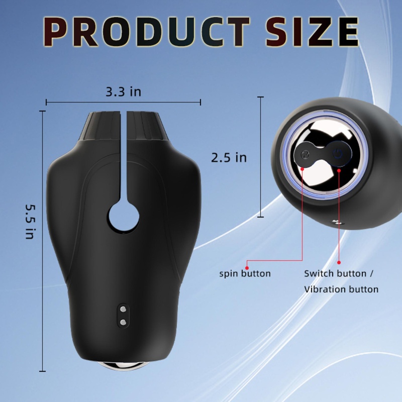 Automatyczny masturbator męski Cyclone Spinner Elite - rotacja i wibracje 10/10, IPX6, wymiary: brak danych producenta - 20