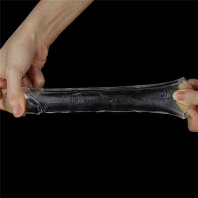 Nakładka na penisa Flawless Clear Add 1'' – przezroczysta, elastyczna, całkowita długość 15,24 cm - 1 2