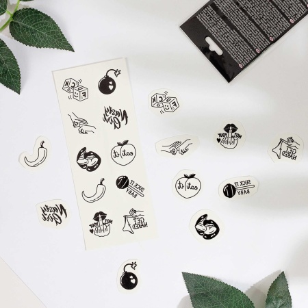 SET of 10 TEMPORARY TATTOOS - SPICY COLLECTION - 3
