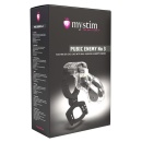 Klatka na penisa z funkcją elektrostymulacji (e-stim) Mystim Pubic Enemy No 3, regulowana średnica 3,4–4,7 cm - 1