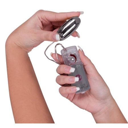 Vibro Bullet Silver Star – wibro-jajko z bezstopniową regulacją drgań, ABS, długość 6 cm, średnica 2,5 cm - 3