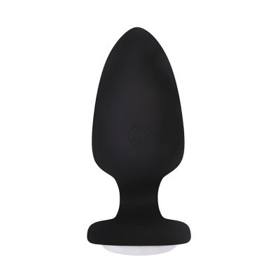 Korek analny LED Light z wibracją i pilotem, silikon, 10 cm - 1 2
