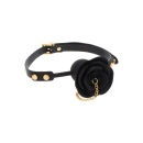 Rose Ball Gag with Plug Black - 4
