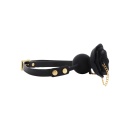 Rose Ball Gag with Plug Black - 5