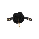 Rose Ball Gag with Plug Black - 6