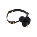 Rose Ball Gag with Plug Black - 7