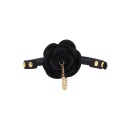 Rose Ball Gag with Plug Black - 13