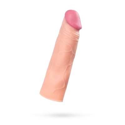 Nakładka na penisa Flesh 863006 - elastyczna, realistyczna faktura, materiał TPE - 1