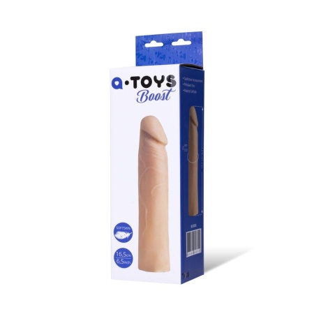 Nakładka na penisa Flesh 863006 - elastyczna, realistyczna faktura, materiał TPE - 4