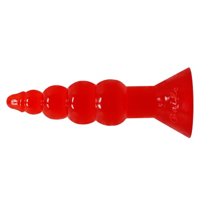 Korek analny Butt Riders 17 cm z przyssawką i koralikowym trzonem - 1 2