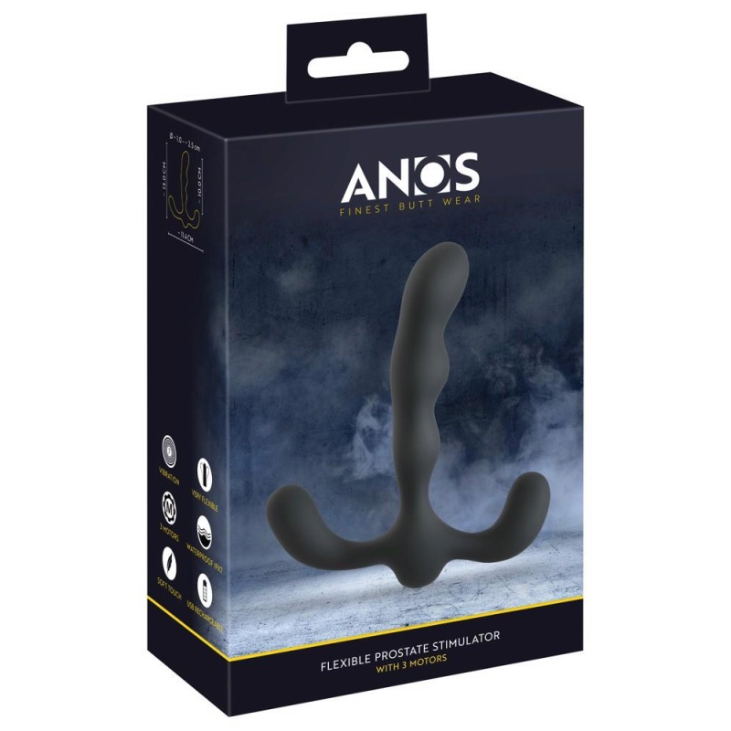 Stymulator prostaty ANOS 3 Motor – 3 silniki, 7 trybów wibracji, długość całkowita 13 cm - 1
