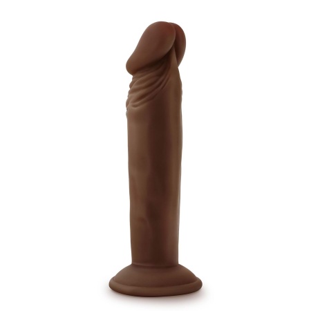 Realistyczny Dildo Posable Chocolate z Formowalnym Trzonem i Przyssawką, TPE, 16,5 cm - 2