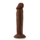 Realistyczny Dildo Posable Chocolate z Formowalnym Trzonem i Przyssawką, TPE, 16,5 cm - 2