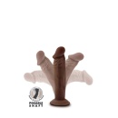 Realistyczny Dildo Posable Chocolate z Formowalnym Trzonem i Przyssawką, TPE, 16,5 cm - 3
