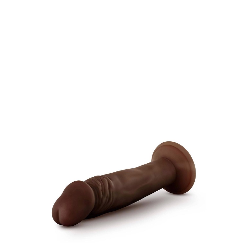 Realistyczny Dildo Posable Chocolate z Formowalnym Trzonem i Przyssawką, TPE, 16,5 cm - 4