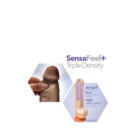 Realistyczny Dildo Posable Chocolate z Formowalnym Trzonem i Przyssawką, TPE, 16,5 cm - 5