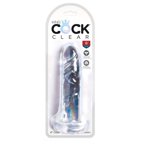Realistyczny Dildo Clear 6 z Przyssawką TPE 17,8 cm - 1