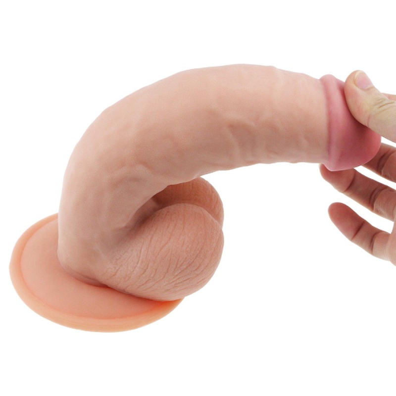 Dildo Realistyczne The Ultra Soft Dude 20 cm Cielisty z Przyssawką - 6