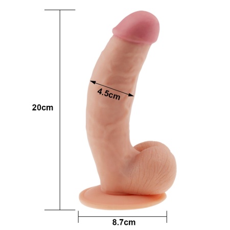 Dildo Realistyczne The Ultra Soft Dude 20 cm Cielisty z Przyssawką - 7