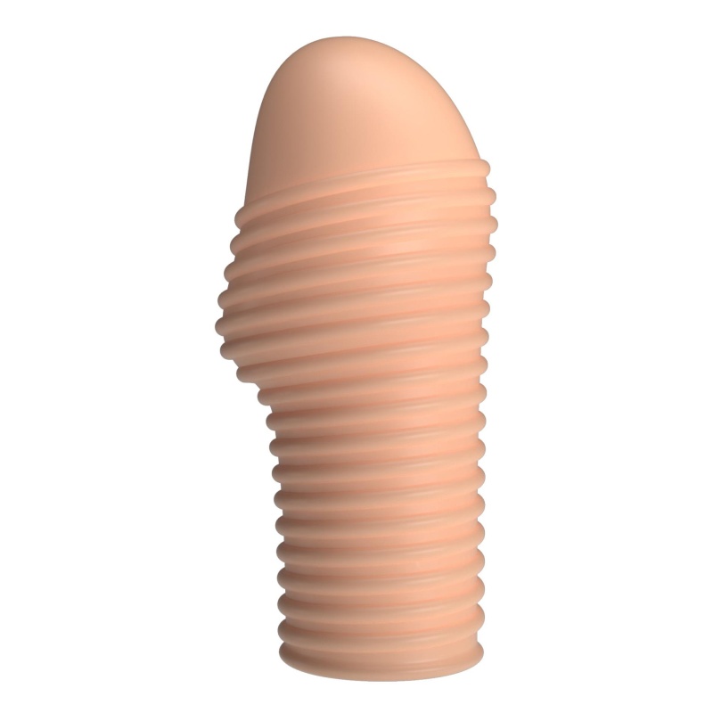 Nakładka na penisa Hoytt z poziomymi prążkami, 9 cm - 3