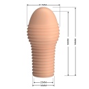 Nakładka na penisa Hoytt z poziomymi prążkami, 9 cm - 7