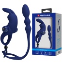 Pierścień na penisa z wtyczką analną Powerful Ring - 10 funkcji wibracji, 15 cm - 1