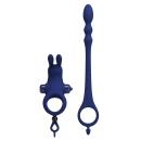 Pierścień na penisa z wtyczką analną Powerful Ring - 10 funkcji wibracji, 15 cm - 4