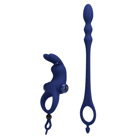 Pierścień na penisa z wtyczką analną Powerful Ring - 10 funkcji wibracji, 15 cm - 5