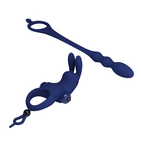 Pierścień na penisa z wtyczką analną Powerful Ring - 10 funkcji wibracji, 15 cm - 7