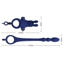 Pierścień na penisa z wtyczką analną Powerful Ring - 10 funkcji wibracji, 15 cm - 8