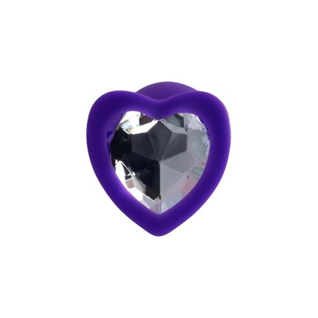 Korek analny ToDo Diamond Heart z kryształem-sercem, silikon medyczny, 7 cm - 4